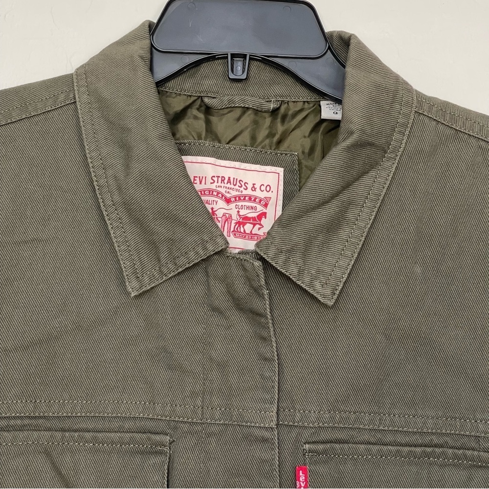 Levi’s SAFARI DENIM JACKET IN OLIVE size large - Picture 3 of 10